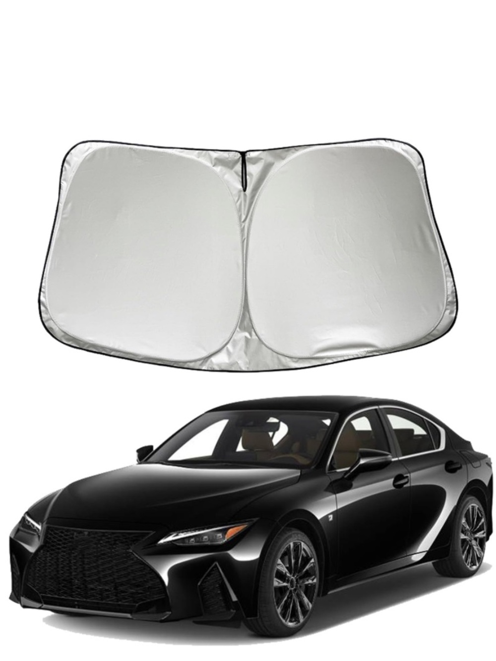 Lexus IS250 IS350 F Sport Complete Window Sun Shade Set 2014-2027 Black Silver